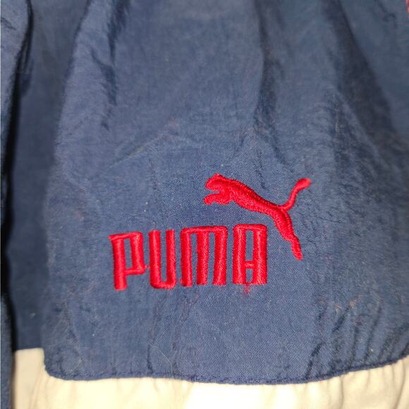 Vintage Puma Mens Medium Tracksuit Jacket Coat Nylon Soccer Spellout Patriotic. - Picture 7 of 15